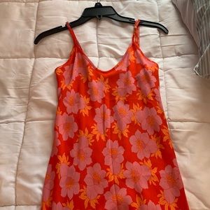 Pink maxi slip dress